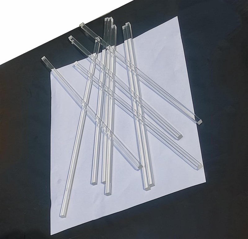 Eliphs Clear Acrylic Square Rods PLEXIGLASS Lucite Plastic Rod (1/4" x1/4",10pcs, Acrylic Square rods-12in) - Image 1
